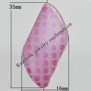 Punctate Acrylic Beads, 35x16mm, Hole:2mm, Sold by bag