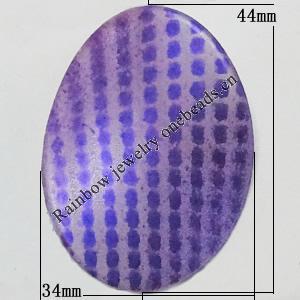 Punctate Acrylic Beads, Twist Flat Oval 44x34mm, Hole:2mm, Sold by bag