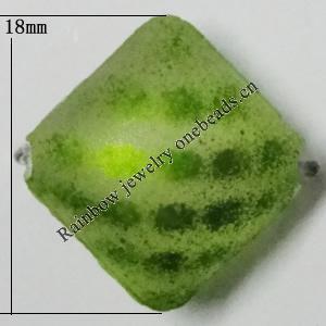 Punctate Acrylic Beads, Diamond 18x18mm, Hole:2mm, Sold by bag