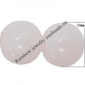 Imitate Jade,Painted Acrylic Beads, Round 10mm Hole:1mm, Sold by Bag