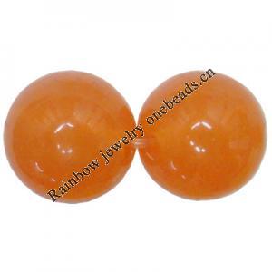 Imitate Jade,Painted Acrylic Beads, Round 6mm Hole:1mm, Sold by Bag