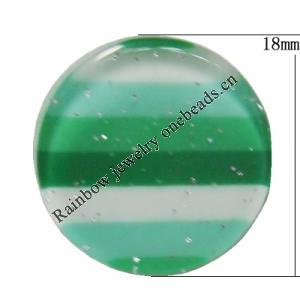 Resin Cabochons, No Hole Headwear & Costume Accessory, Flat Round 18mm, Sold by Bag