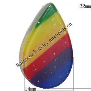 Resin Cabochons, No Hole Headwear & Costume Accessory, Teardrop 22x14mm, Sold by Bag