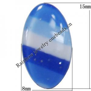 Resin Cabochons, No Hole Headwear & Costume Accessory, Flat Oval 15x8mm, Sold by Bag