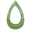 Resin Pendant, Hollow Teardrop 50x30mm Hole:1mm, Sold by Bag