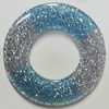 Resin Pendant, Donut O:37mm I:18mm Hole:1mm, Sold by Bag