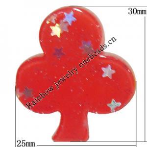 Resin Cabochons, No Hole Headwear & Costume Accessory, Tree 30x25mm, Sold by Bag