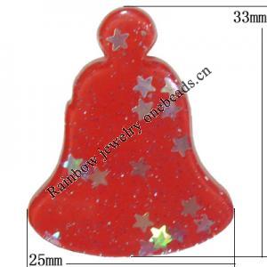 Resin Cabochons, No Hole Headwear & Costume Accessory, 33x25mm, Sold by Bag