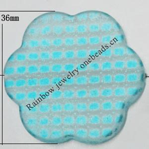 Punctate Acrylic Beads, Flower 36mm, Hole:2.5mm, Sold by bag
