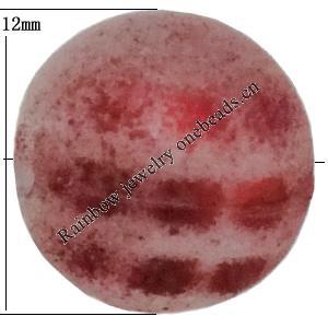Punctate Acrylic Beads, Round 12mm, Hole:2.5mm, Sold by bag