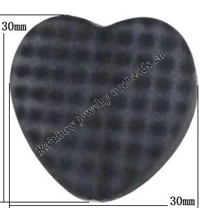 Punctate Acrylic Beads, Heart 30x30mm, Hole:1.5mm, Sold by bag
