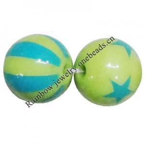 Handmade Solid Acrylic Beads, Round 12mm, Sold by Bag