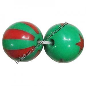 Handmade Solid Acrylic Beads, Round 16mm, Sold by Bag