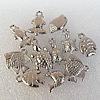 Jewelry findings CCB plastic beads Silver color Mix style Mix size 19x10mm-19x17mm, Sold by Group