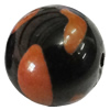 Painted Spray-paint Stripe Acrylic Beads, Round 16mm Hole:2mm, Sold by Bag