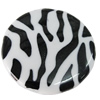 Painted Spray-paint Stripe Acrylic Beads, Flat Round 30mm Hole:2mm, Sold by Bag