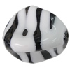 Painted Spray-paint Stripe Acrylic Beads, 23x17mm Hole:2mm, Sold by Bag