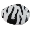 Painted Spray-paint Stripe Acrylic Beads, Nugget 35x29mm Hole:2mm, Sold by Bag