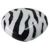 Painted Spray-paint Stripe Acrylic Beads, Nugget 35x29mm Hole:2mm, Sold by Bag