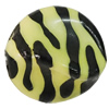 Painted Spray-paint Stripe Acrylic Beads, Edge Flat Oval 15x12mm Hole:2mm, Sold by Bag