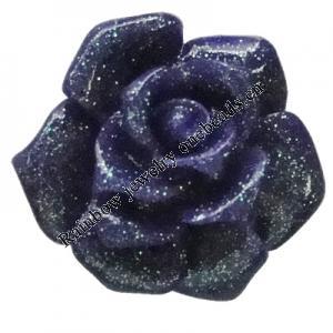 Resin Cabochons, No Hole Headwear & Costume Accessory, Flower 19mm, Sold by Bag