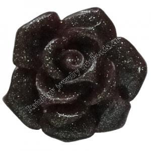 Resin Cabochons, No Hole Headwear & Costume Accessory, Flower 19mm, Sold by Bag