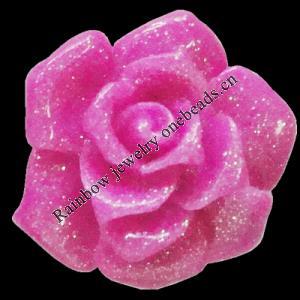 Resin Cabochons, No Hole Headwear & Costume Accessory, Flower 19mm, Sold by Bag