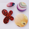 Watermark Acrylic Beads, Mix Style & Mix Color 26x14mm-42mm, Sold by Bag