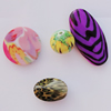 Watermark Acrylic Beads, Mix Style & Mix Color 20mm-50x25mm, Sold by Bag