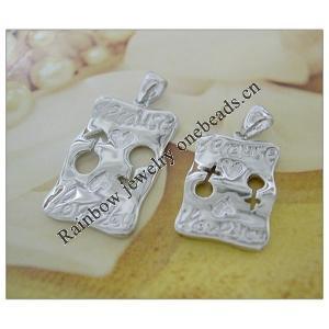 Sterling Silver Couples Pendant/Charm, 35x17.67mm  29x16.36mm Sold by Pair