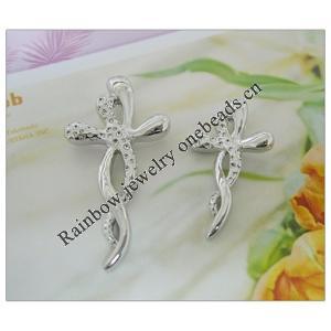 Sterling Silver Couples Pendant/Charm, 47x24mm  34x20mm Sold by Pair