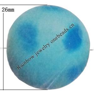 Spray-Painted Acrylic Beads, Round 26mm  Sold by Bag