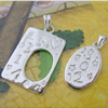 Sterling Silver Couples Pendant/Charm, 32.73x17.80mm  27.20x12.85mm Sold by Pair