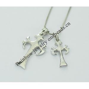 Sterling Silver Couples Pendant/Charm, 33x17mm  25x12mm Sold by Pair