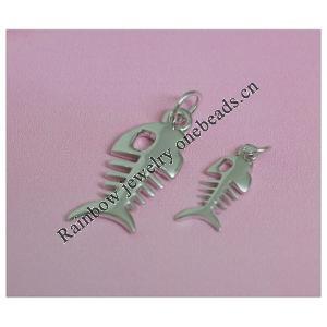 Sterling Silver Couples Pendant/Charm, 33x12mm  23x8mm Sold by Pair