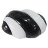 Painted Spray-paint Stripe Acrylic Beads, 15x10mm Hole:2mm, Sold by Bag