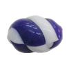 Painted Spray-paint Stripe Acrylic Beads, 15x10mm Hole:2mm, Sold by Bag