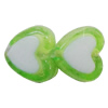 Acrylic Beads, Heart 8x8mm Hole:2mm, Sold by Bag