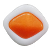 Painted Spray-paint Stripe Acrylic Beads, Diamond 22x20mm Hole:2mm, Sold by Bag