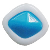 Painted Spray-paint Stripe Acrylic Beads, Diamond 22x20mm Hole:2mm, Sold by Bag