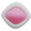 Painted Spray-paint Stripe Acrylic Beads, Diamond 22x20mm Hole:2mm, Sold by Bag