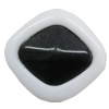 Painted Spray-paint Stripe Acrylic Beads, Diamond 22x20mm Hole:2mm, Sold by Bag