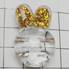 Acrylic Pendant With Colorful Powder, Rabbit 32x21mm Hole:1.5mm, Sold by Bag