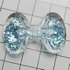 Acrylic Pendant With Colorful Powder, Bowknot 35x25mm Hole:1.5mm, Sold by Bag