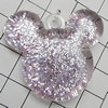 Acrylic Pendant With Colorful Powder, Animal Head 35x39mm Hole:3mm, Sold by Bag