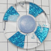 Acrylic Pendant With Colorful Powder, Flat Round 50mm Hole:1.5mm, Sold by Bag