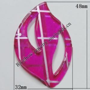 Acrylic Beads Jewelry finding, 48x32mm Sold by Bag