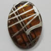 Acrylic Beads Jewelry finding, Flat Oval 35x26mm Sold by Bag