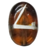 Acrylic Beads Jewelry finding, Flat Oval 24x16mm Sold by Bag