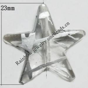 Acrylic Beads Jewelry finding, Star 23mm Sold by Bag